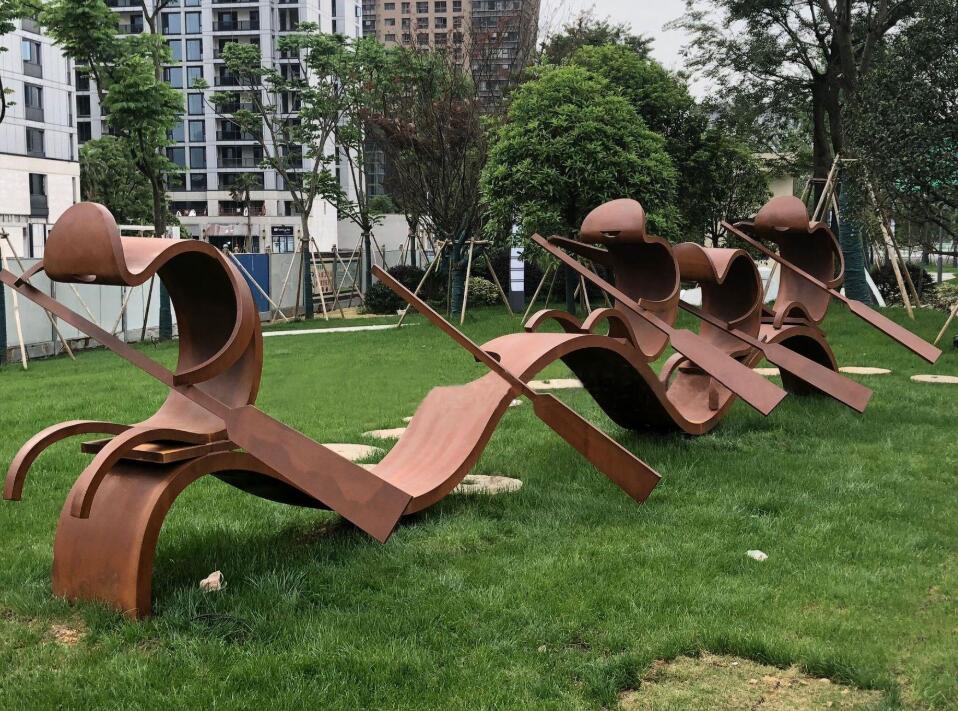 江口锈钢板造型